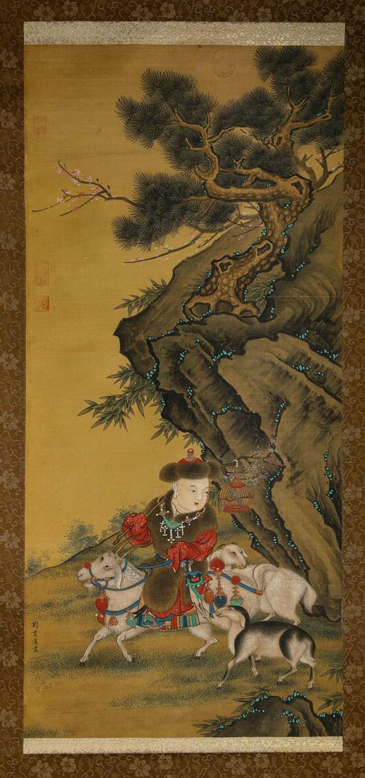 Chinese Figure Painting, Liu Guandao Mark (1 of 6)