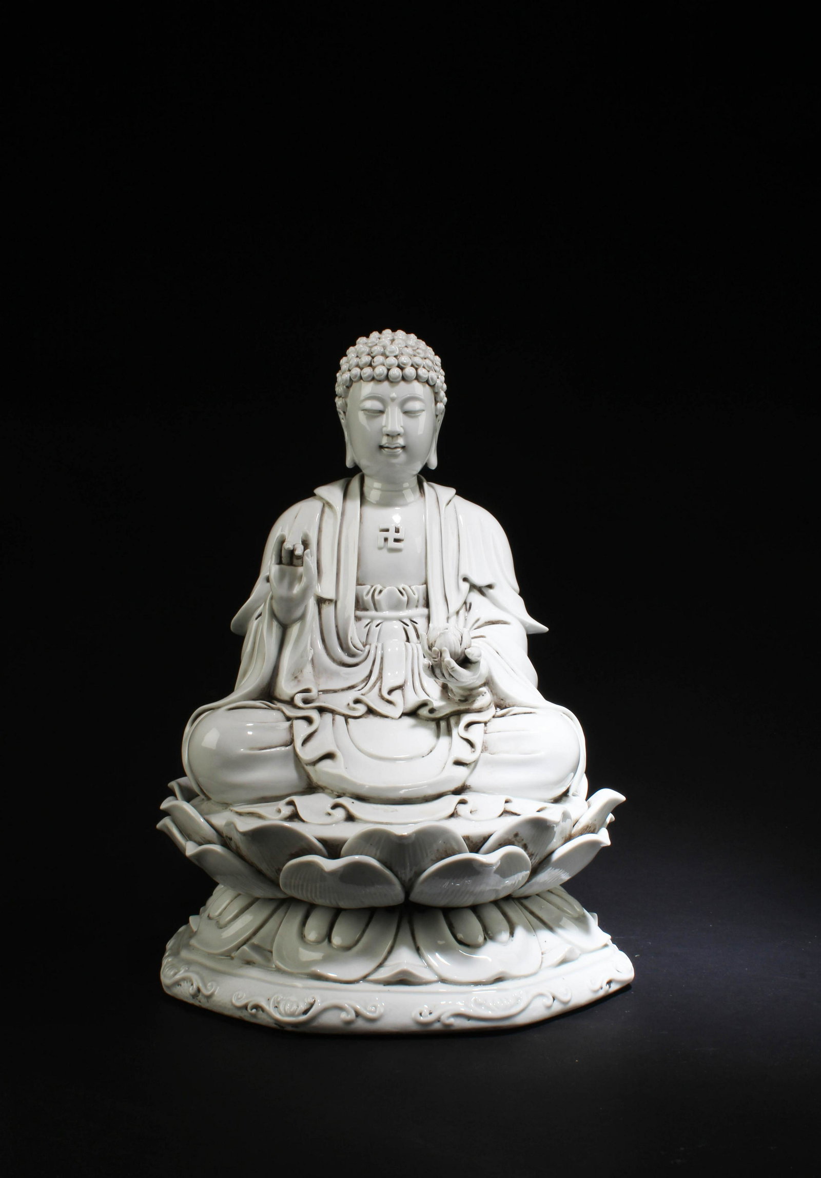 Chinese Blanc De Chine Buddha Statue (1 of 10)