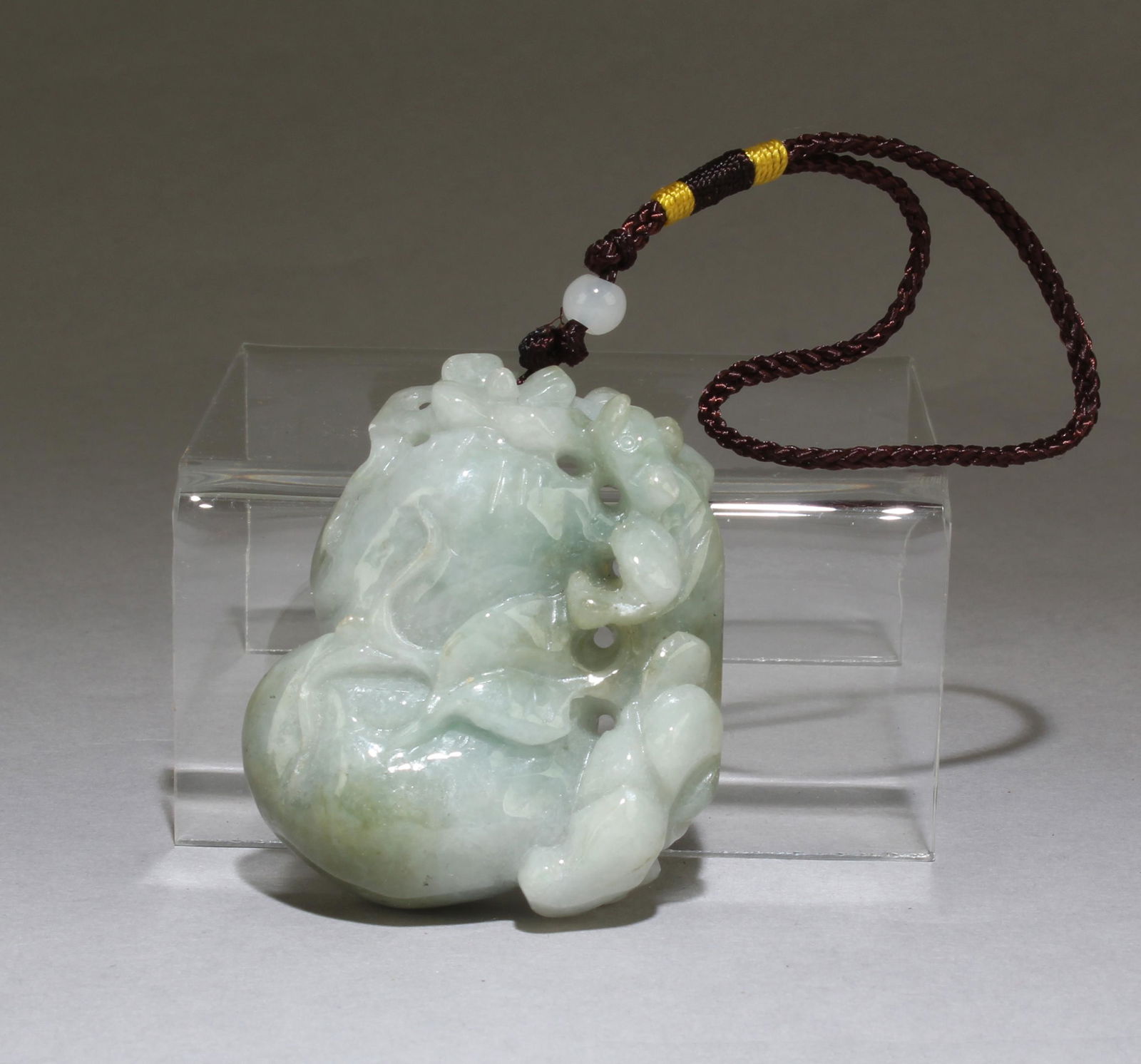 A Jadeite Jade Pendant: A Jadeite Jade Pendant. Height: 2"