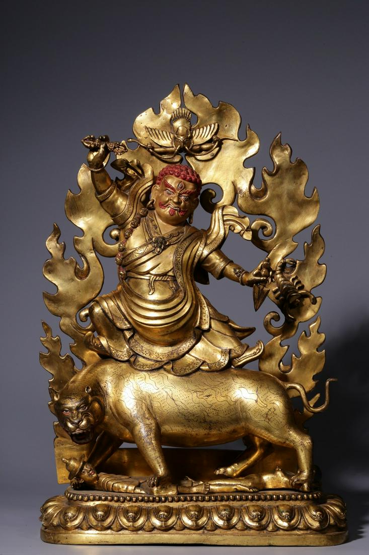 A Gilt Bronze Deity Statue Auction