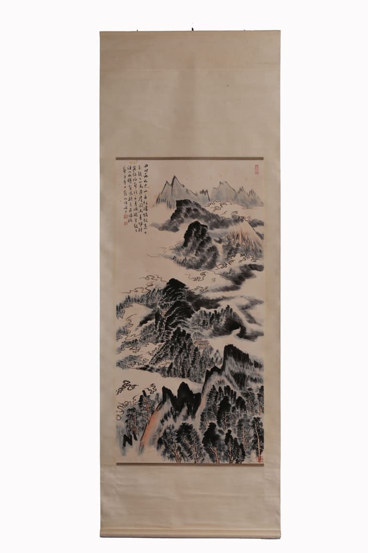A Hanging Scroll Depicting Landscape Scenery (1 of 6)