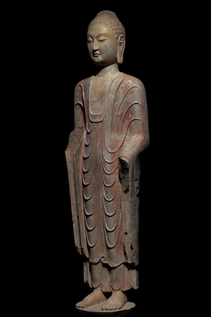A Qingzhou Standing Buddha Statue (1 of 9)