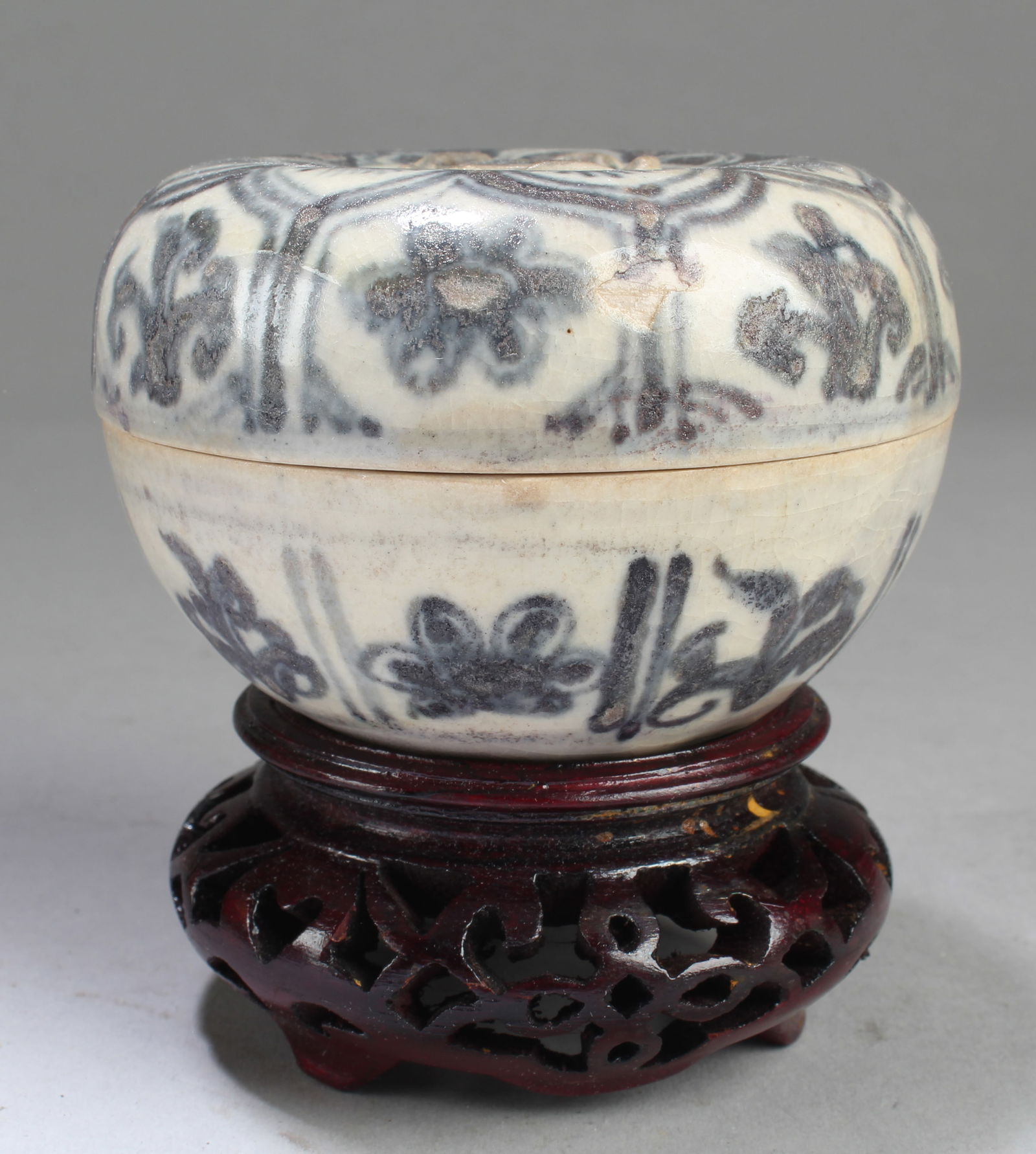Chinese Blue & White Round Container (1 of 5)