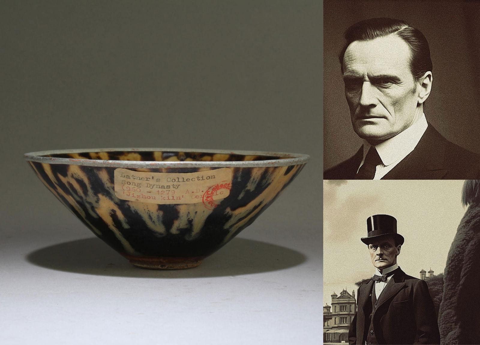 A Chinese JiZhou Ware Tortoiseshell Glazed Bowl (1 of 5)