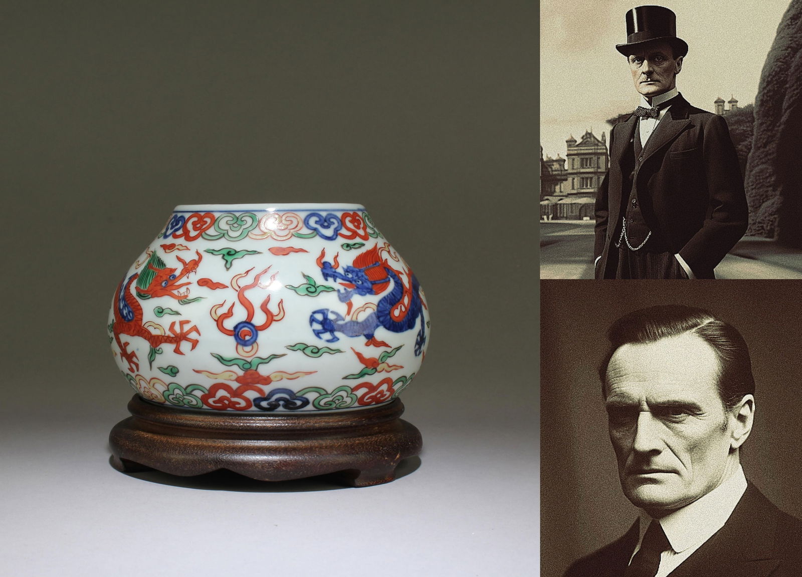 A Wucai Dragon Brush Washer (1 of 5)