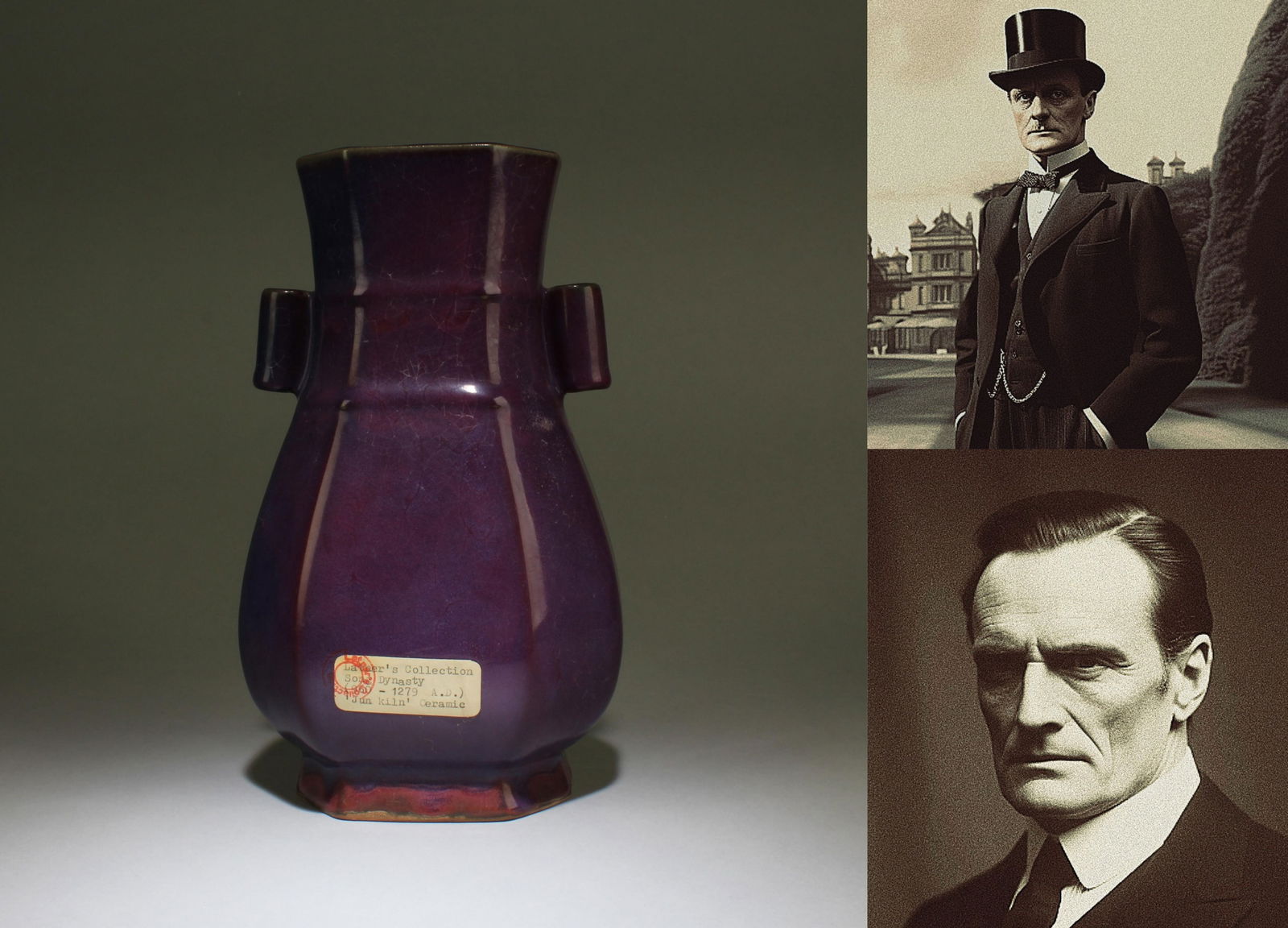 A Jun Double-ear Purple Vase (1 of 5)