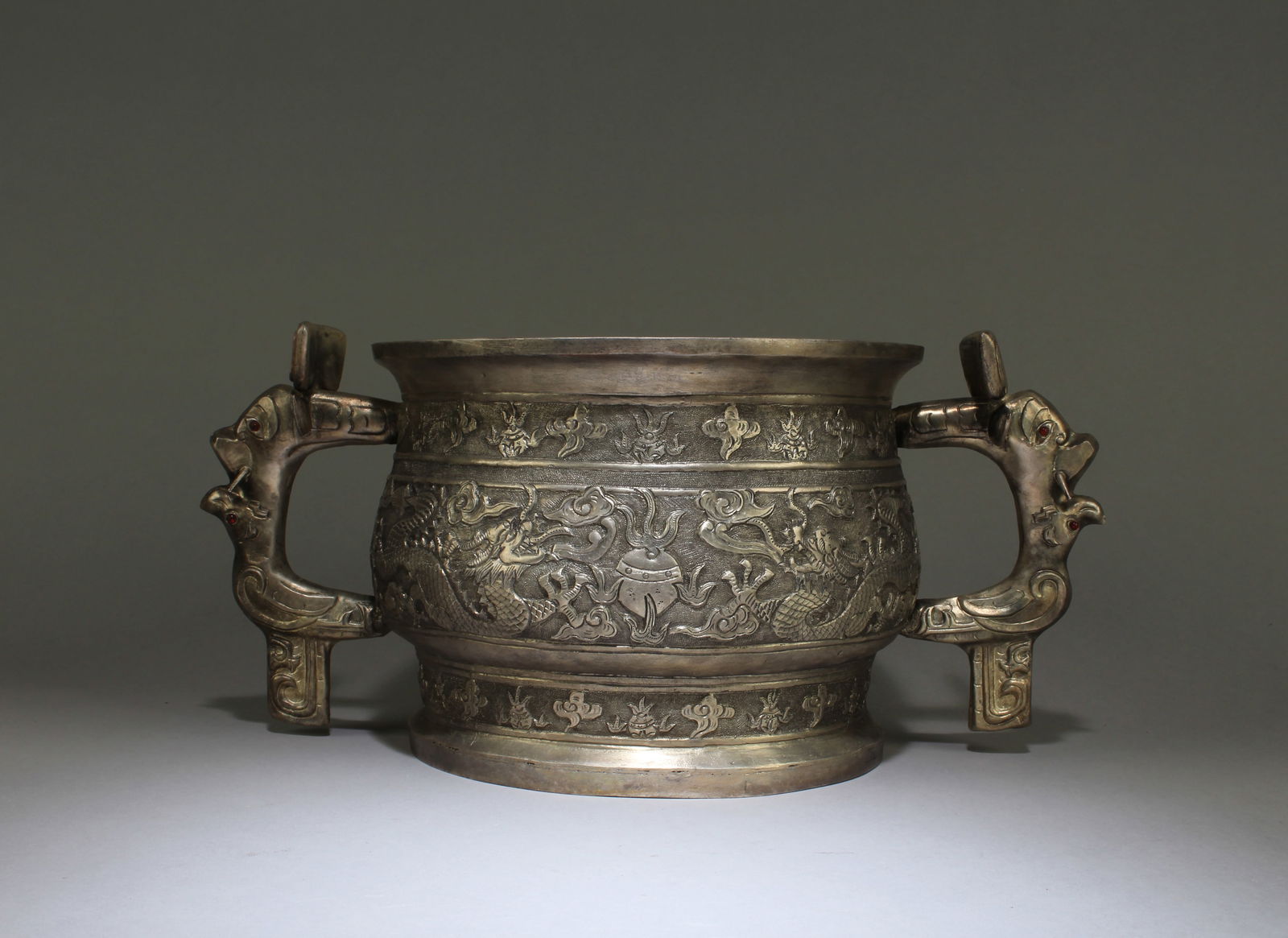A Silver Double-ear Incense Burner (1 of 5)