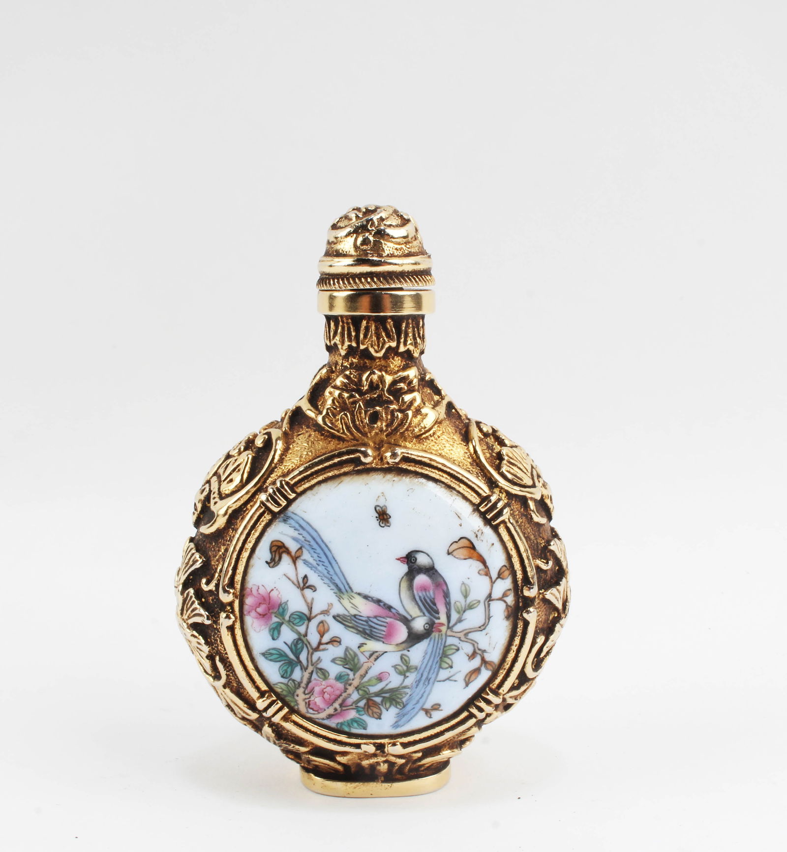 A Gilt Bronze Enamel Snuff Bottle (1 of 5)