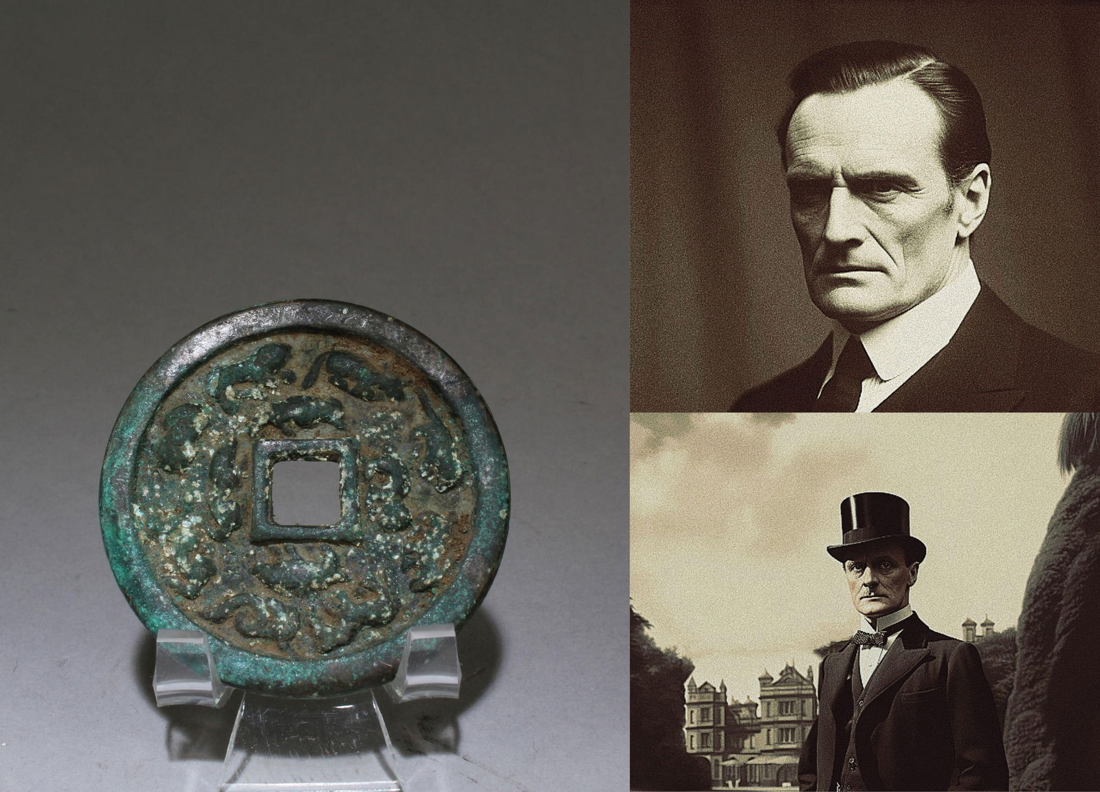 A Chinese Bronze Coin: A Chinese Bronze Coin. Diameter: 2.2"