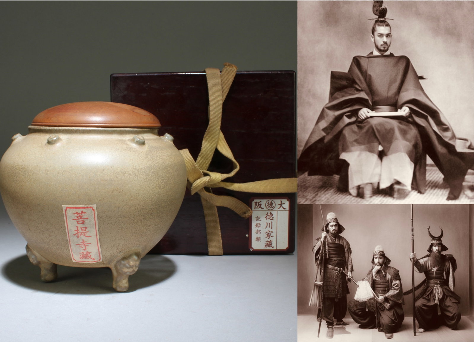 A Tripod Junyao Jar with Lid: A Tripod Junyao Jar with Lid. Dimensions: 5" x 6"