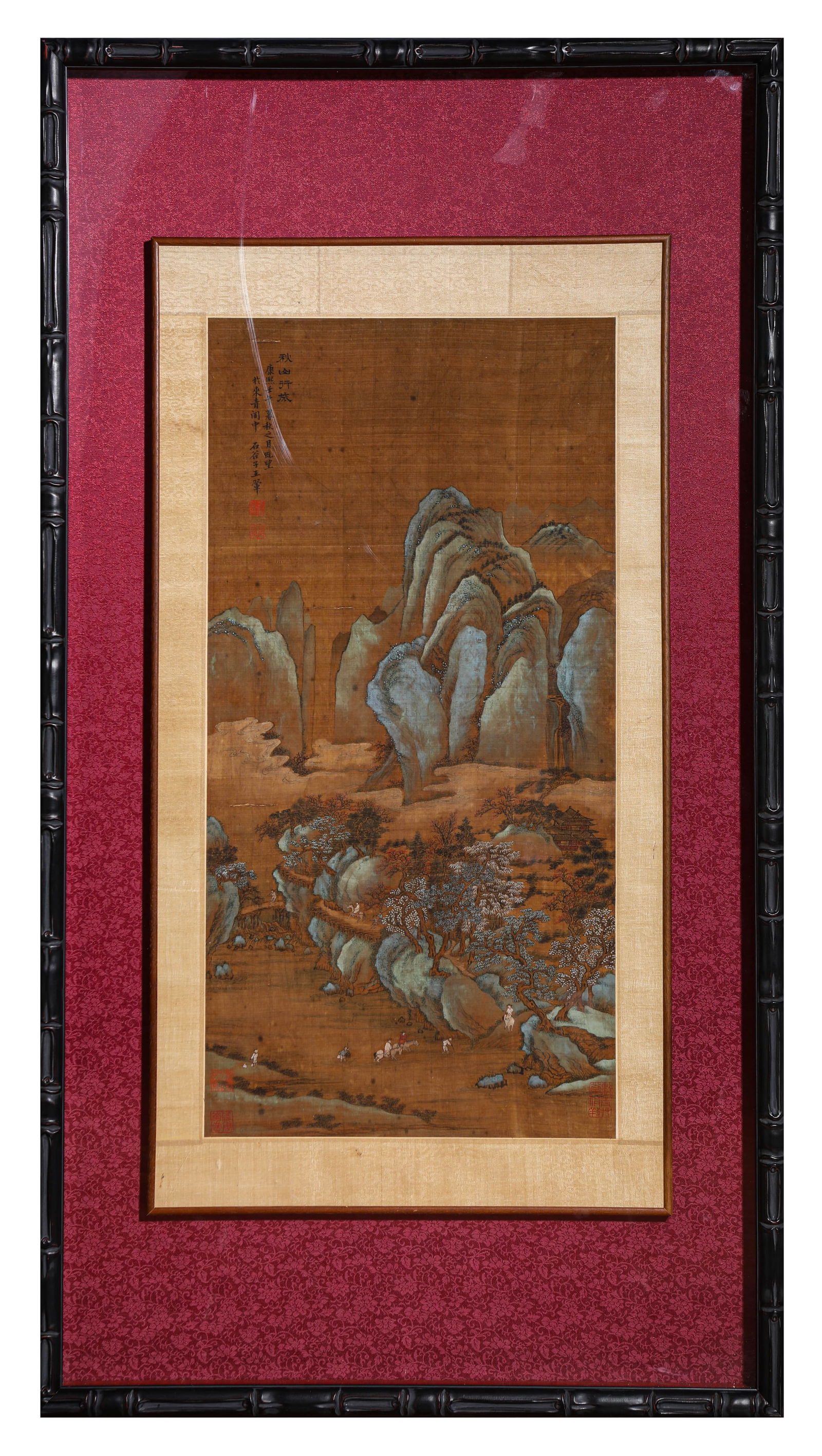 Wang Hui Mark. Chinese Landscape Painting: Wang Hui Mark. Chinese Landscape Painting. Width:32cm Height:65cm.
