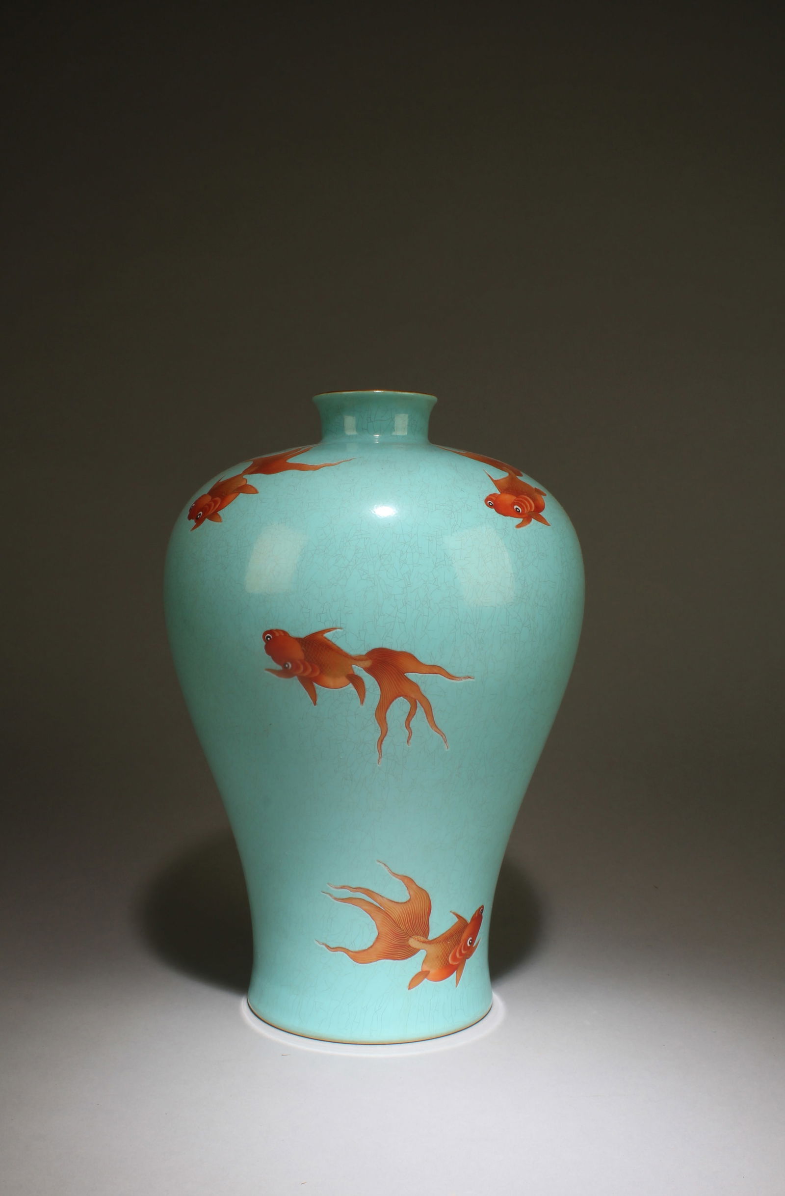 A Chinese Ceramic Vase with Fish Motif (1 of 5)