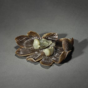 White Jade Mandarin Duck Ornament