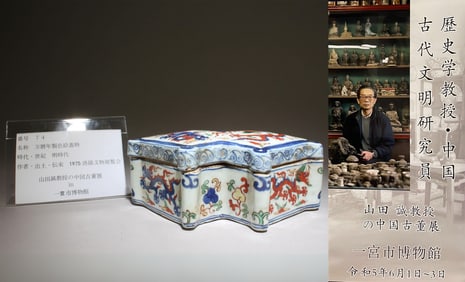 A Wucai Container with Dragon Motif
