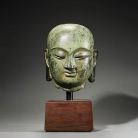 Bronze Ritual Head of Bodhisattva