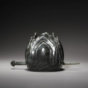 Carved Jade Lotus-Petal Coronet