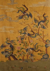 Silk Kesi Panel With Phoenix Pattern