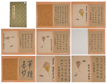 Xu Beihong and Qi Baishimark, Chinese Painting Hand Album
