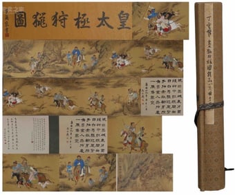 Ding Yunpengmark, Chinese Painting Silk Hand Scroll