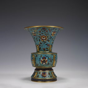 Cloisonne Enamel Beaker Vase
