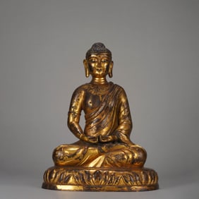 Gilt Bronze Statue Of Shakyamuni