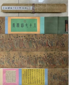 Ding Yunpengmark, Chinese Painting Silk Hand Scroll
