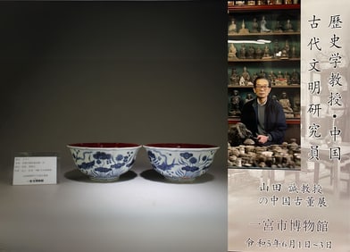 A Pair of Blue and White Bowls