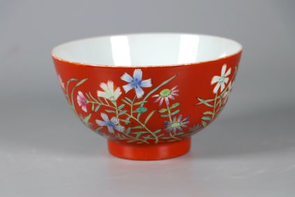 Falangcai Glaze Flower  Bowl