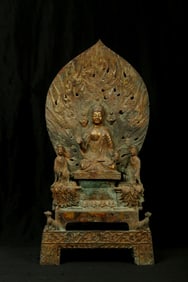 A Gilt Bronze Buddha Statue