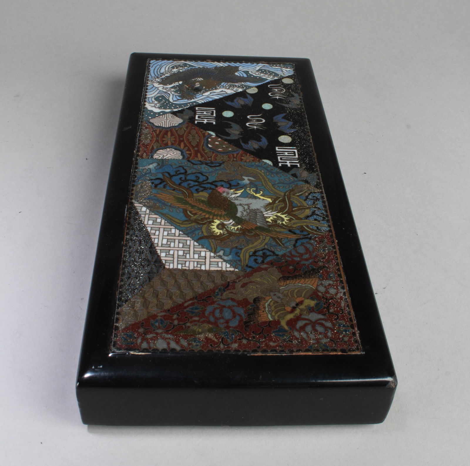 A Lacquer With Cloisonne Inlay Rectangular Shaped (1 of 3)