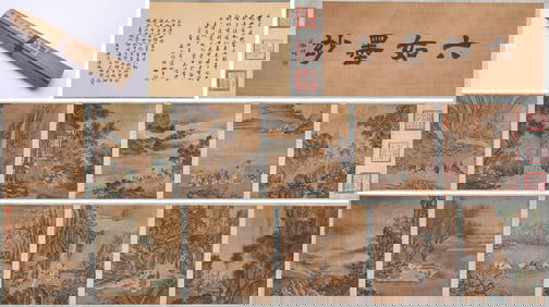 Tang Yin Mark, Chinese Figure Story Painting Handscroll