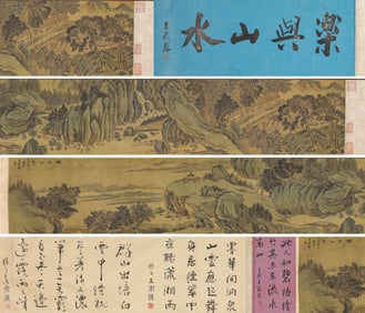 Wang Yuanqi Mark, Chinese Landscape Painting Handscroll