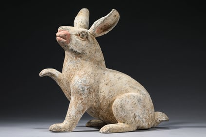 Pottery Rabbit Statue