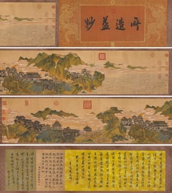 Xu Yang Mark, Chinese Landscape and Pavilion Painting Handscroll