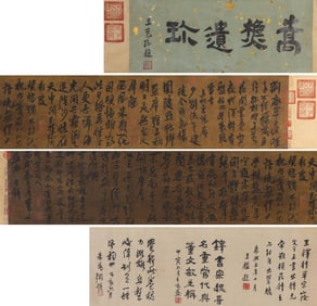 Wang Duo Mark, Chinese Calligraphy Painting Handscroll