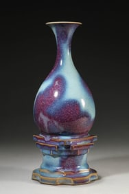 Jun Ware Purple Splashed Yuhuchun Vase
