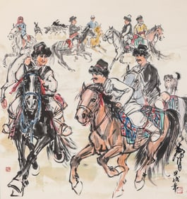 Huang Zhou Mark, Chinese Figure Painting