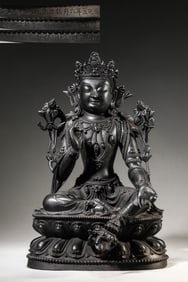 Bronze Ksiti Garbha Statue