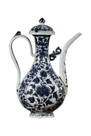 Blue and White Flower Ewer