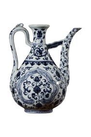 Blue and White Flower Ewer