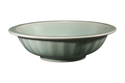 A Celadon Glaze Twin Carp Dish