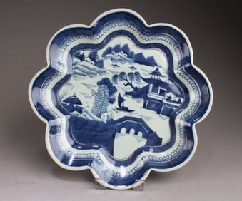 Chinese Blue & White Porcelain Plate