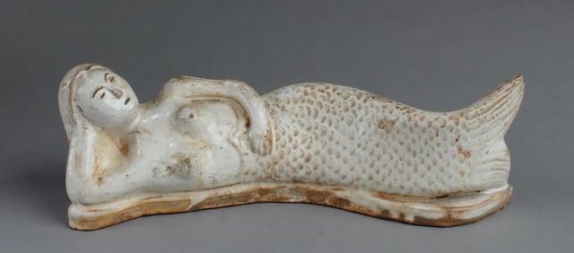 Chinese Pottery Mermaid Statue