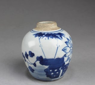 Chinese Blue & White Porcelain Jar
