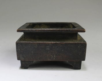Chinese Bronze Rectangular Shaped Censer