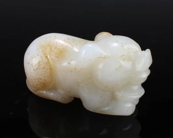 Chinese Carved Jade Pig Ornament