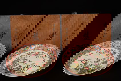 A Pair of Fencai Plates