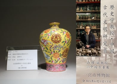 A Yellow Glazed Fencai Vase