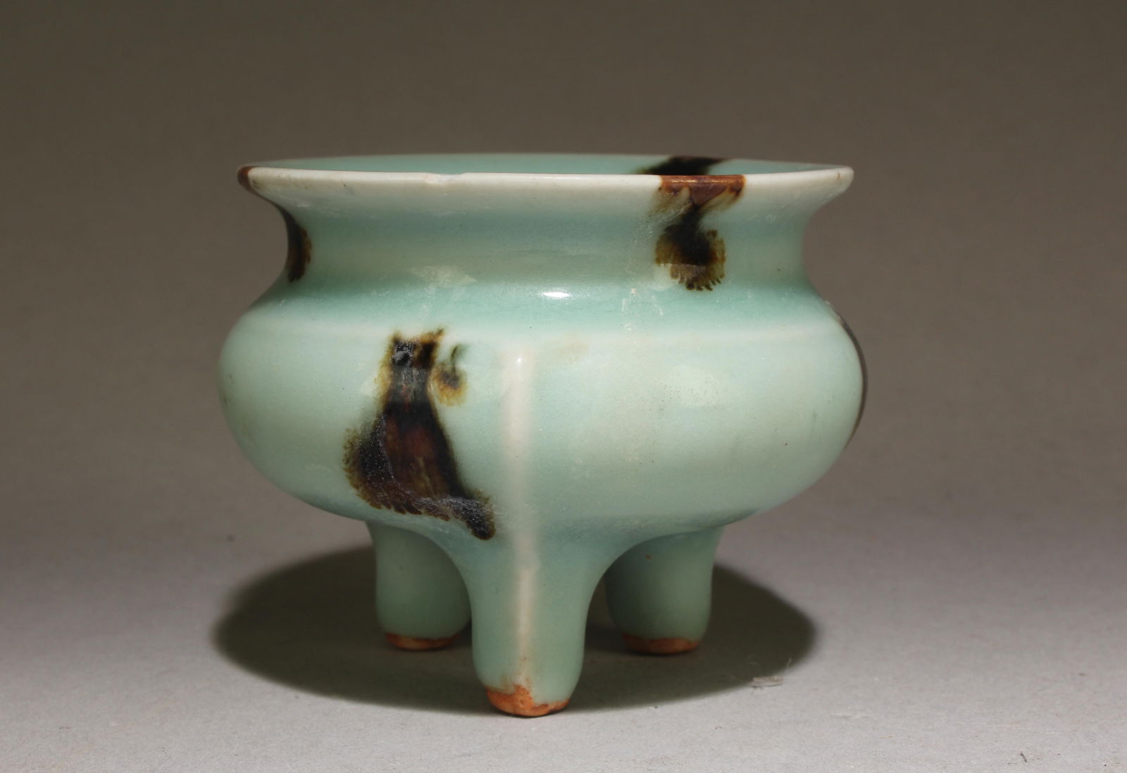 A Chinese Longquan Tripod Incense Burner (1 of 4)