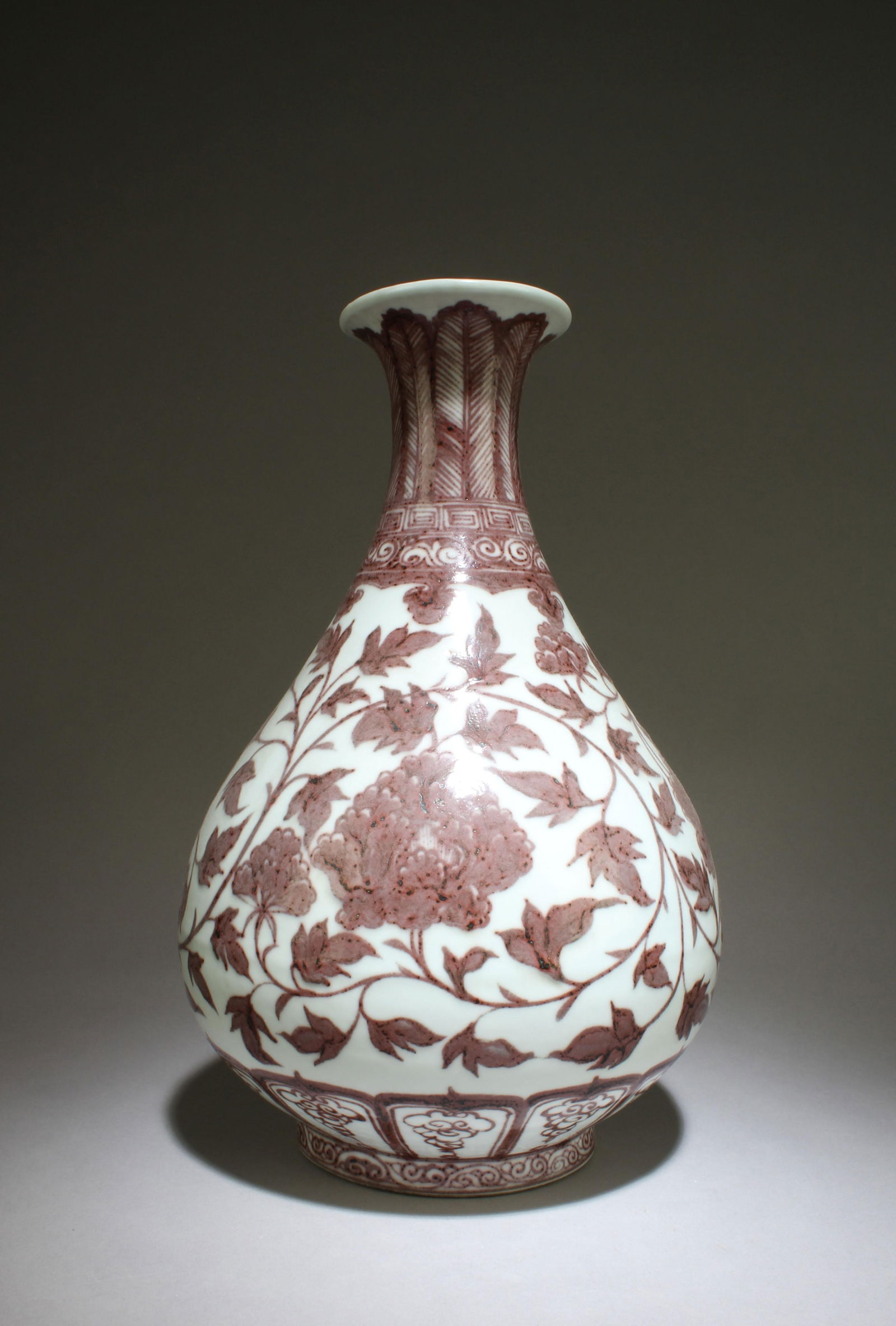 A Red Underglazed Yuhuchun Vase (1 of 7)